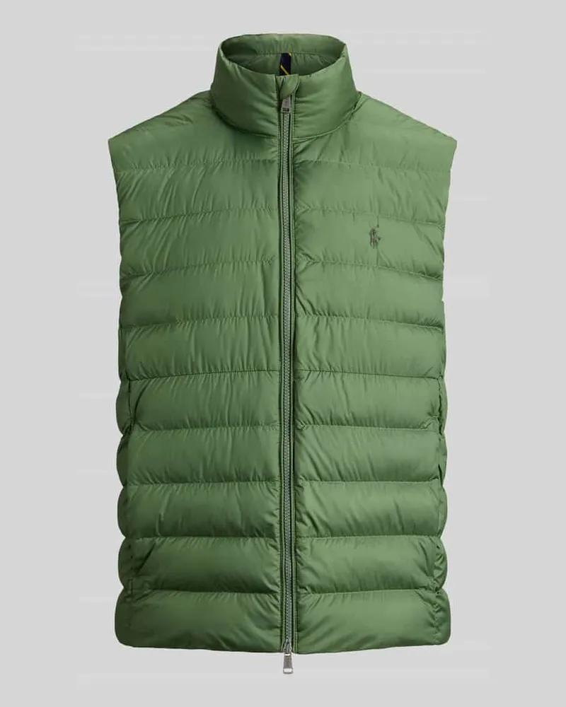 Ralph Lauren Regular Fit Weste mit Logo-Stitching Gruen