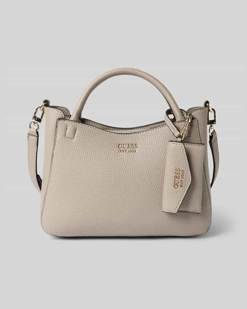 Guess Handtasche mit Label-Details Modell 'BRENTON Taupe