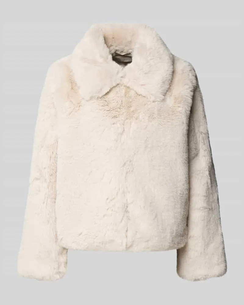 Milano Italy Jacke aus Kunstfell mit Eingrifftaschen Offwhite