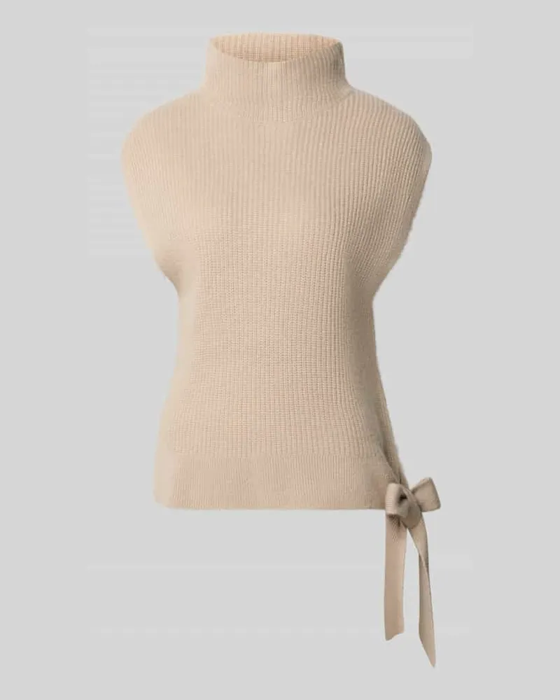 Christian Berg Relaxed Fit Pullunder aus reinem Kaschmir mit Stehkragen Beige