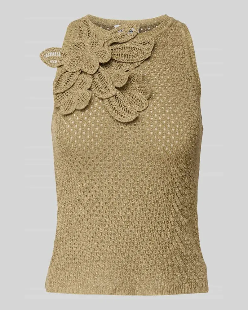 MARELLA Top mit floraler Applikation Modell 'ARAK1 Khaki