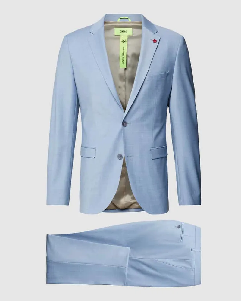 cinque Anzug mit Applikation Modell 'Cimonopoly Hellblau