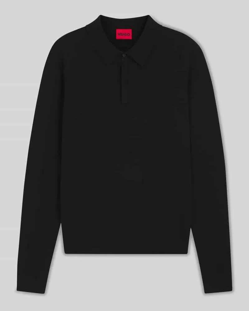 HUGO BOSS Slim Fit Poloshirt aus Viskose-Mix Black