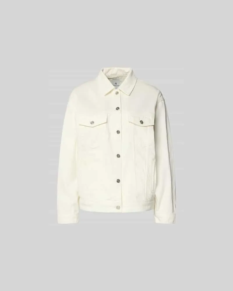 Anine Bing Regular Fit Jacke mit Umlegekragen Ecru