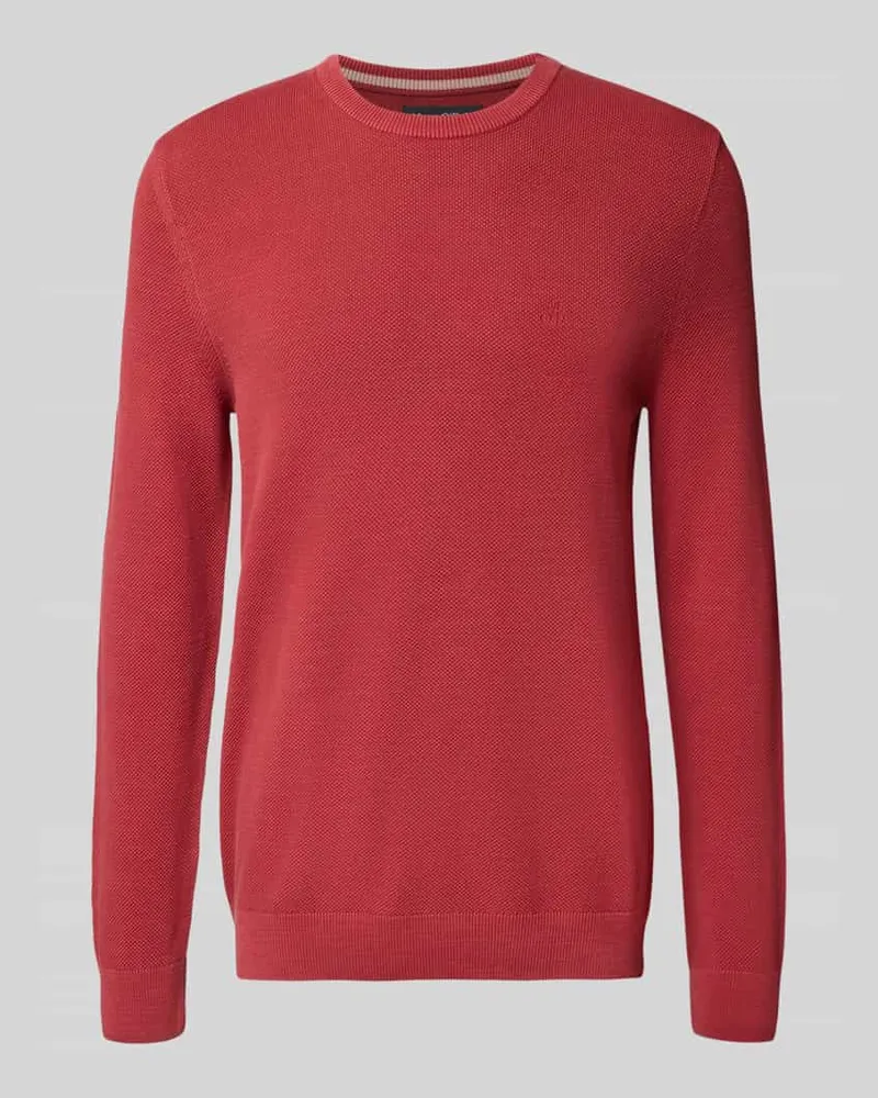 Marc O'Polo Regular Fit Strickpullover aus reiner Baumwolle Rot