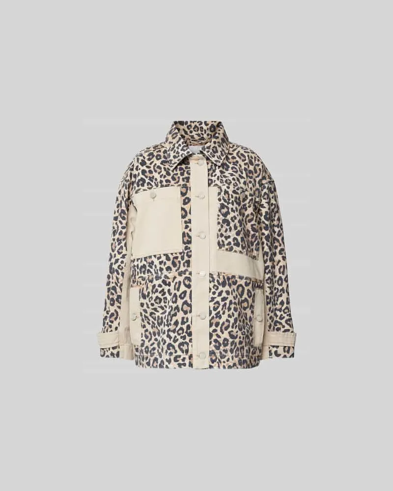 Lala Berlin Oversized Jeansjacke aus Baumwolle Mittelbraun