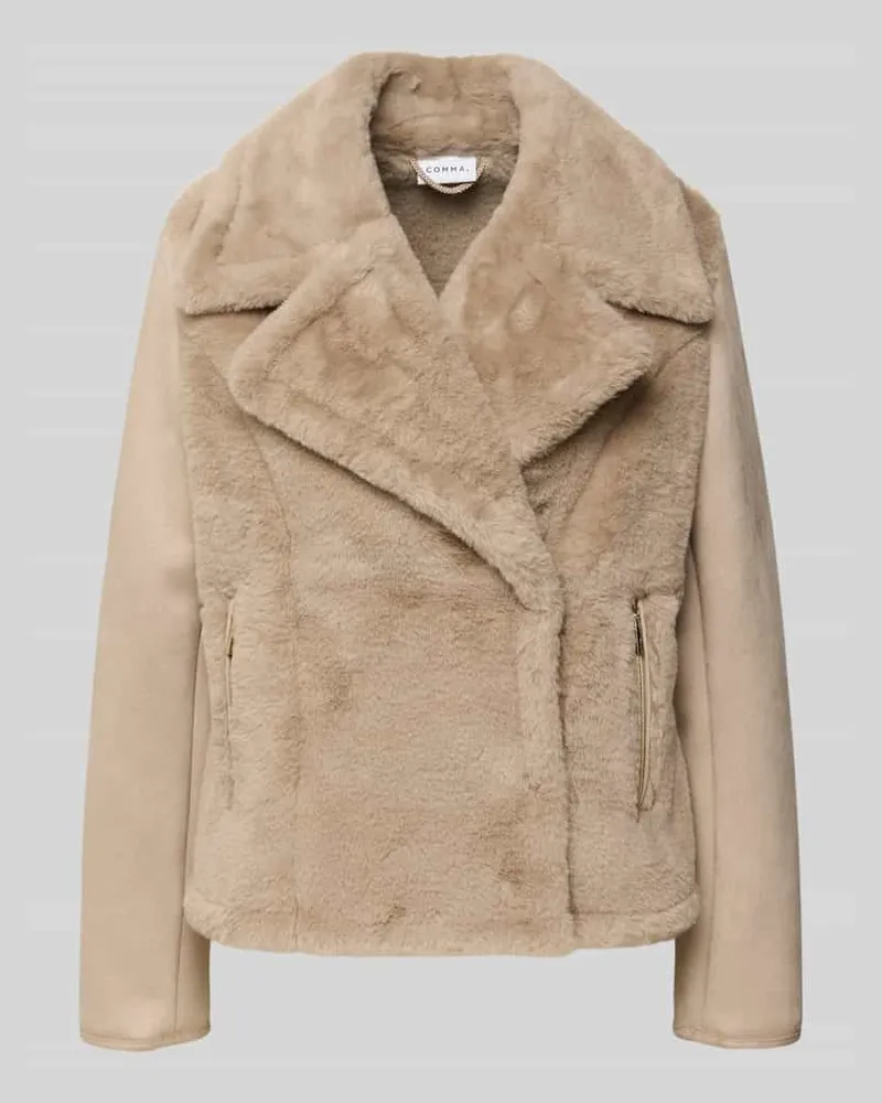 COMMA Jacke aus Kunstfell Sand
