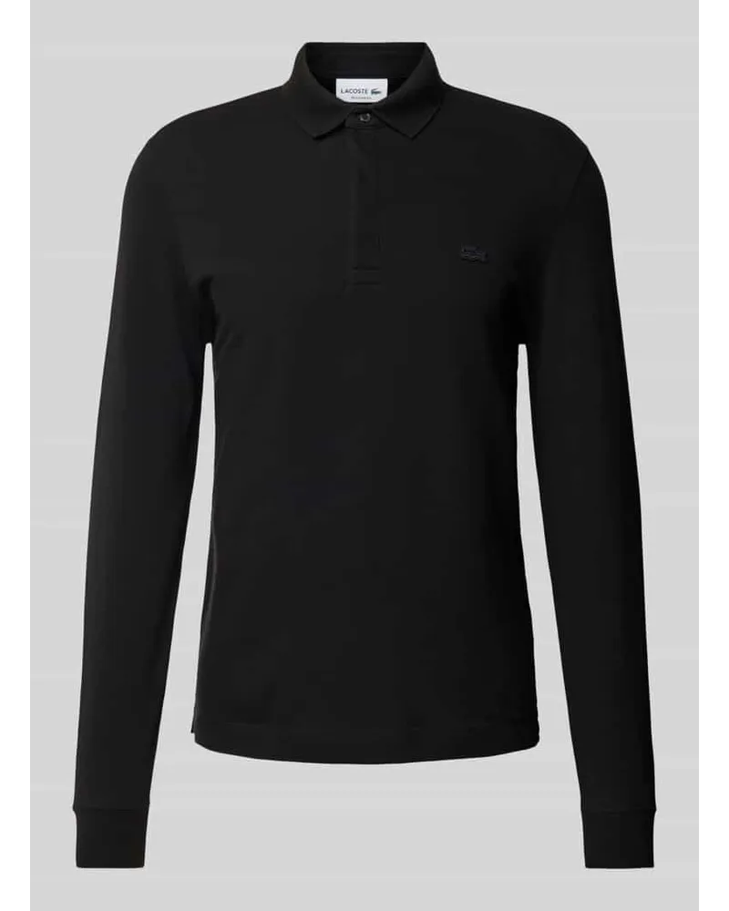 Lacoste Regular Fit Poloshirt im langärmeligen Design Black