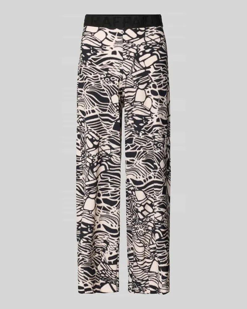 RAFFAELLO ROSSI  Relaxed Fit Stoffhose mit Allover-Print Modell 'Sally Black