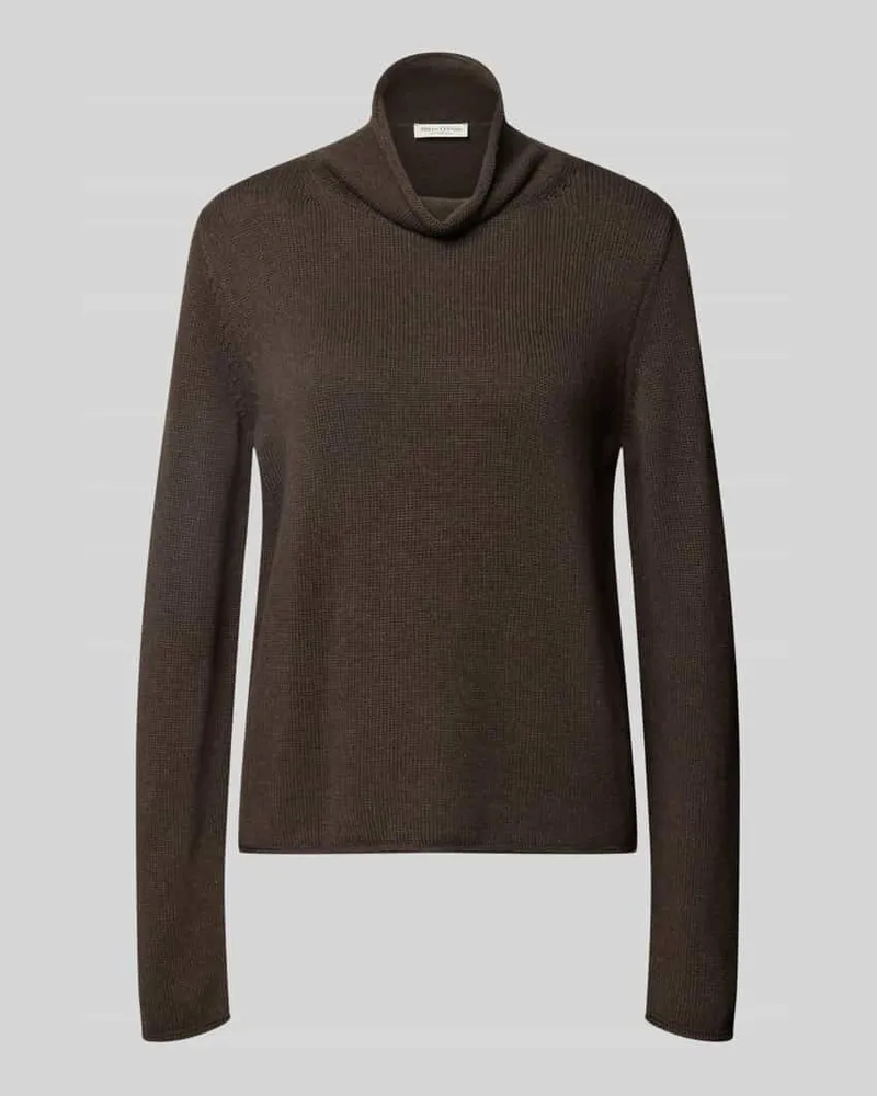 Marc O'Polo Regular Fit Rollkragenpullover aus reiner Baumwolle Dunkelbraun