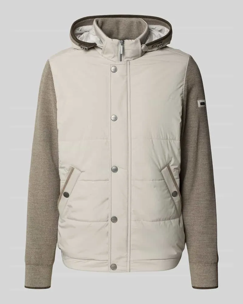 Bugatti Strickjacke mit Kapuze Sand