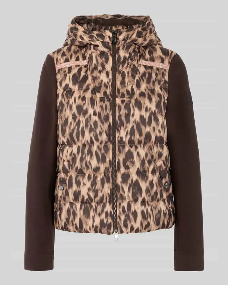 Marc Cain Steppjacke mit Kapuze Dunkelbraun