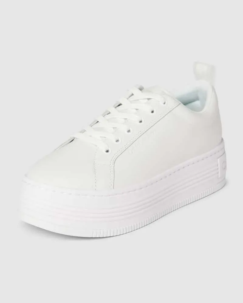 Calvin Klein Sneaker aus Leder-Mix Modell 'BOLD Weiss