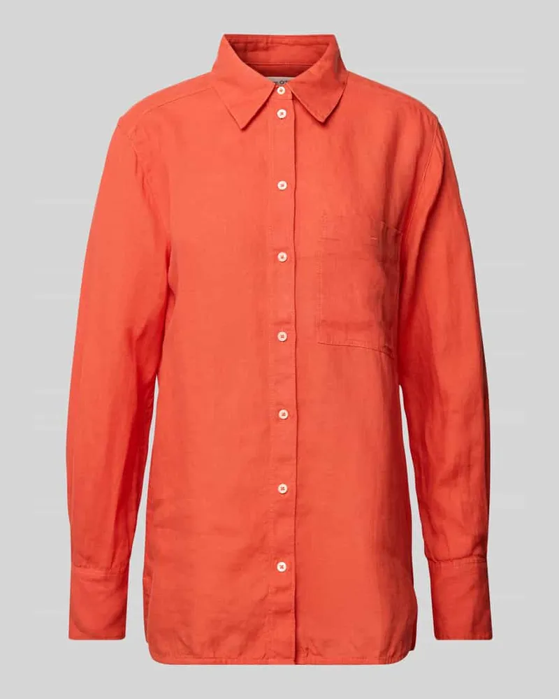 Marc O'Polo Regular Fit Leinenbluse aus reinem Leinen Orange