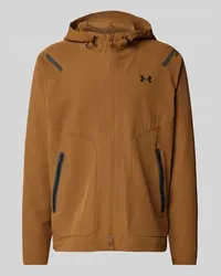 Under Armour Sweatjacke mit Zweiwege-Reißverschluss Cognac