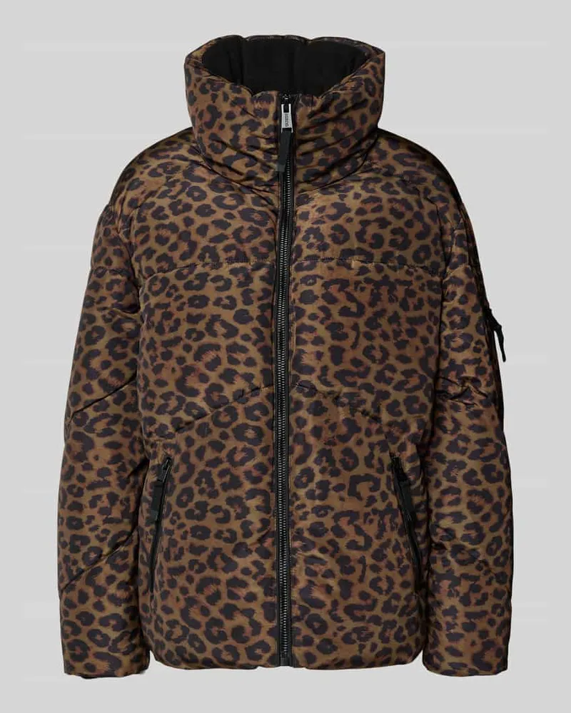 Guess Steppjacke mit Stehkragen Modell 'MARTINA Dunkelbraun