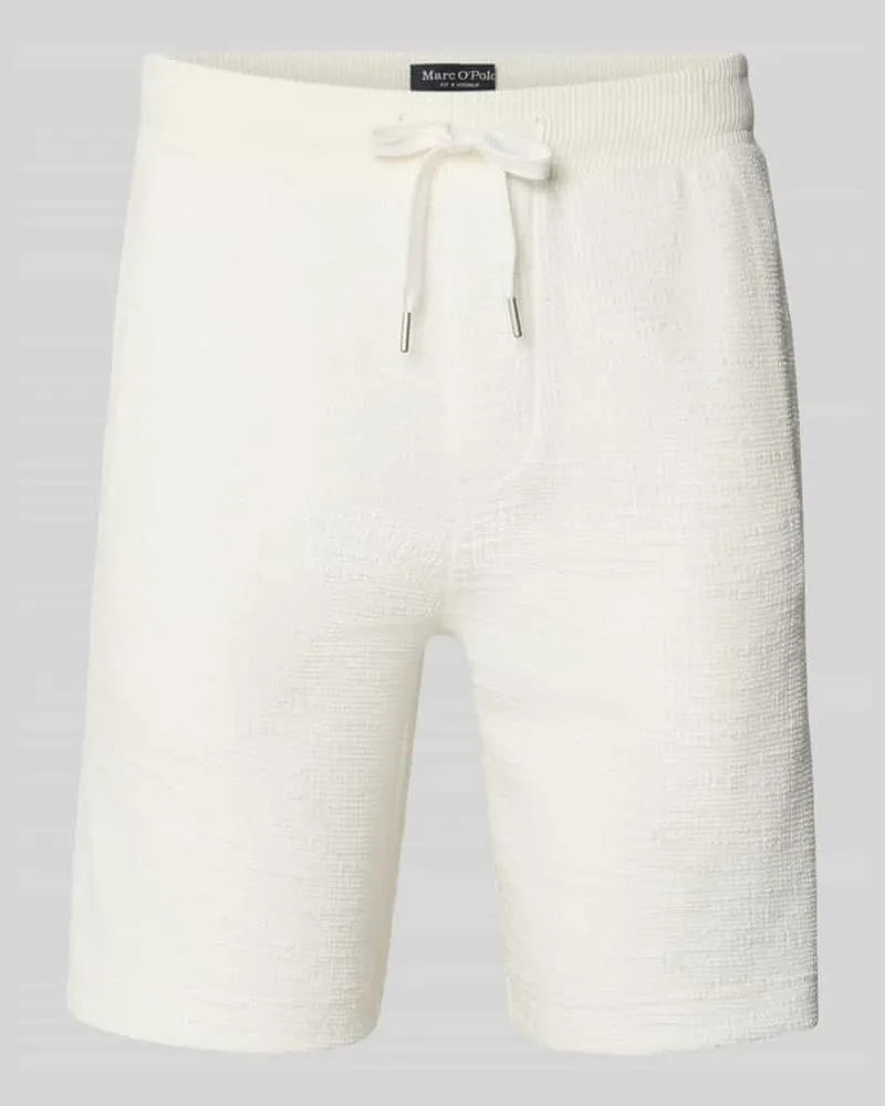 Marc O'Polo Relaxed Fit Sweatshorts aus Baumwoll-Mix Offwhite