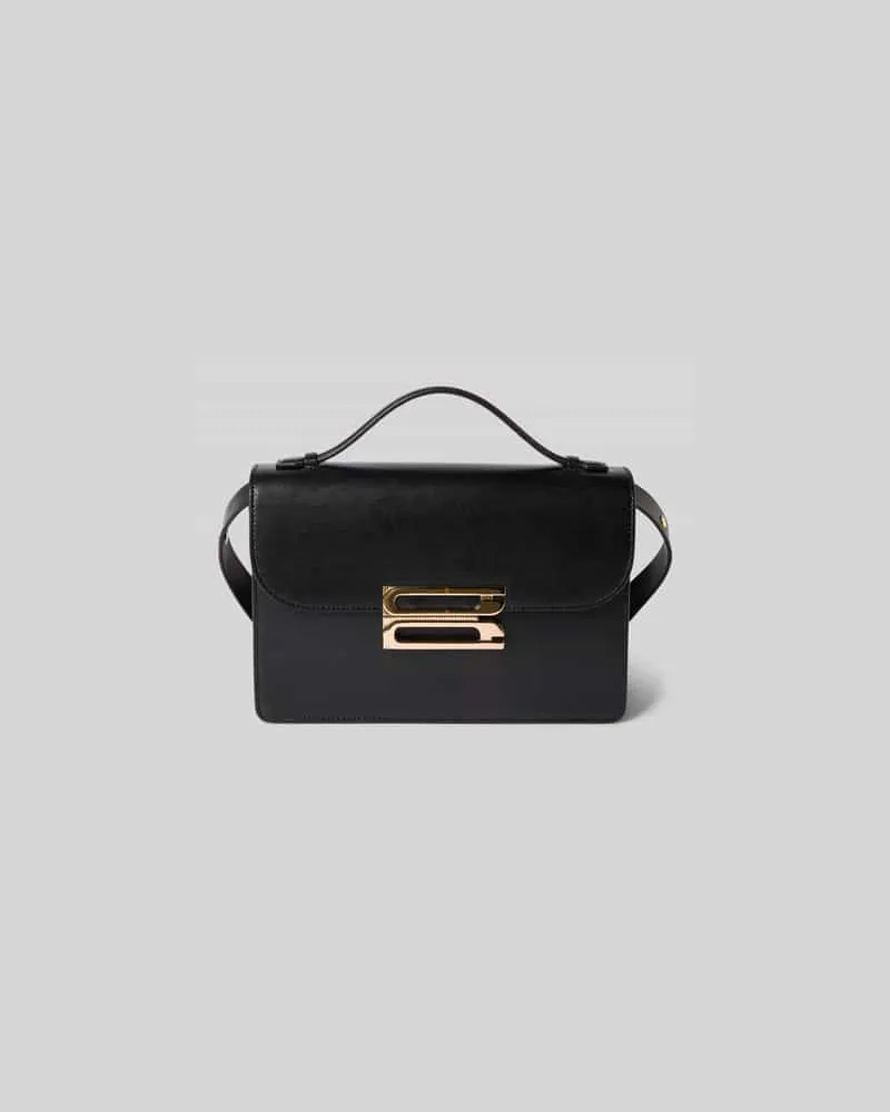 Victoria Beckham Henkeltasche mit Label-Detail Dunkelbraun