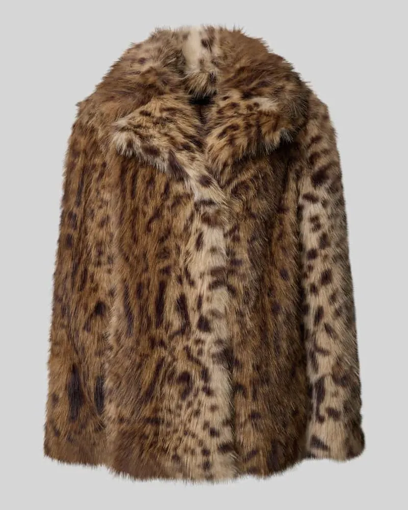 PETITE M. Jacke mit Kunstfellbesatz Mittelbraun