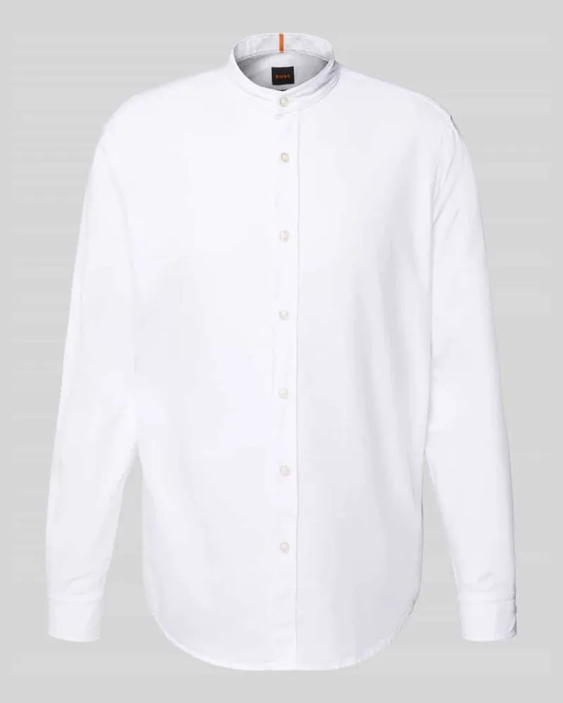 HUGO BOSS Regular Fit Freizeithemd aus reiner Baumwolle Modell 'RACE Weiss