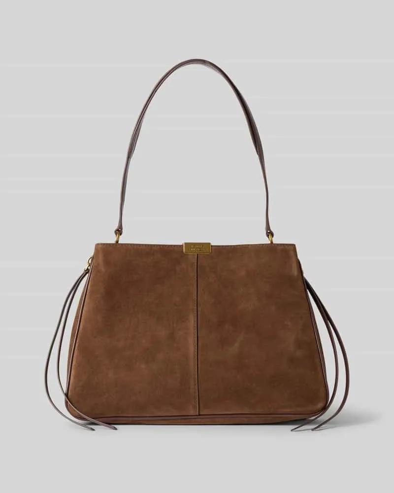 Tommy Hilfiger Umhängetasche aus echtem Leder Dunkelbraun