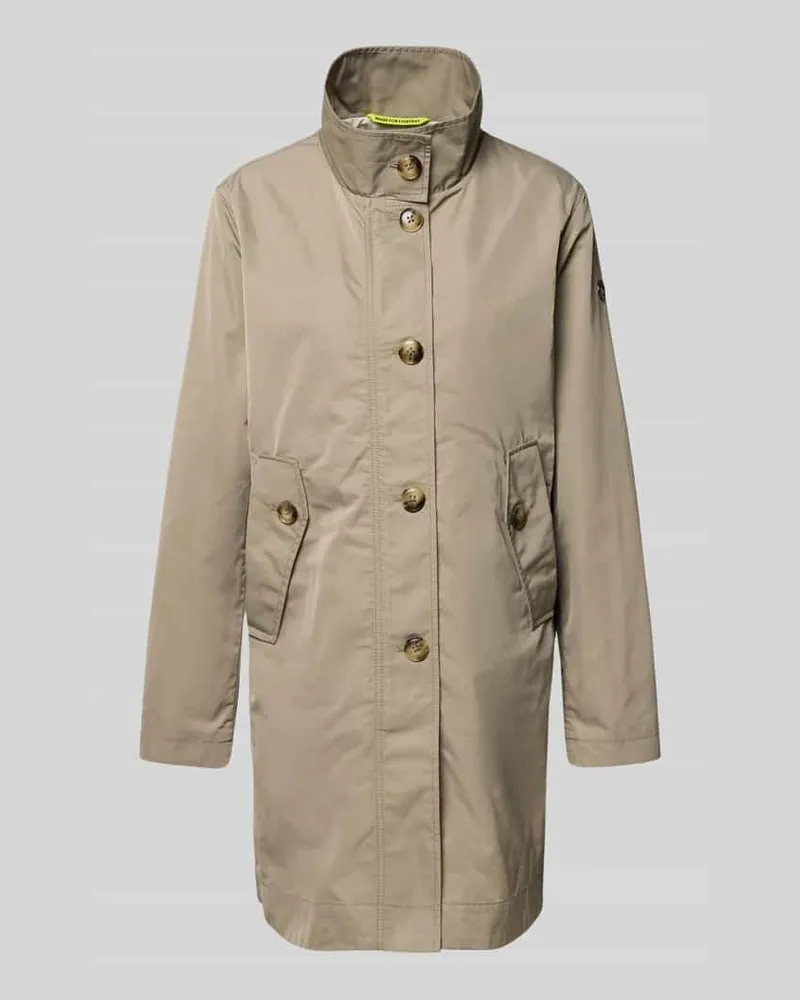 Fuchs Schmitt Mantel mit Stehkragen und Knopfleiste Beige