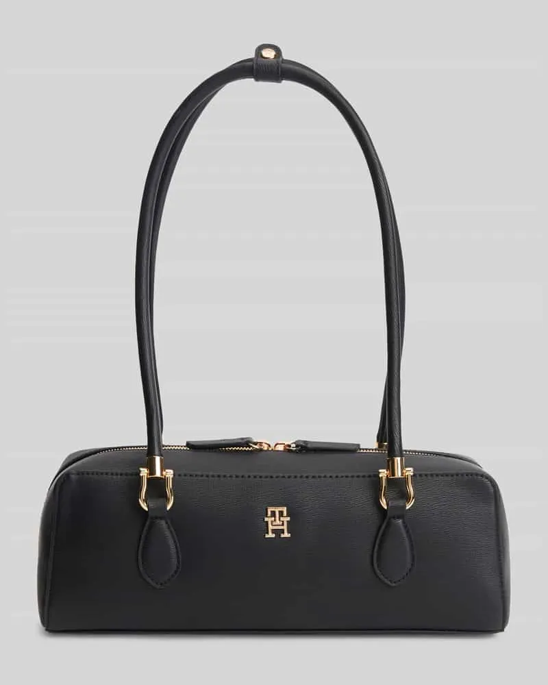 Tommy Hilfiger Henkeltasche in Leder-Optik Modell 'TH GRACE SHOULDER BAG Black