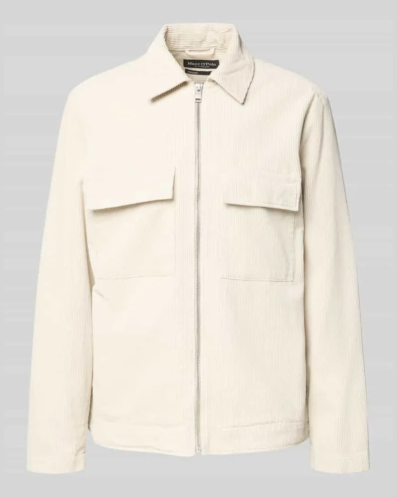 Marc O'Polo Regular Fit Hemdjacke aus reiner Baumwolle Beige