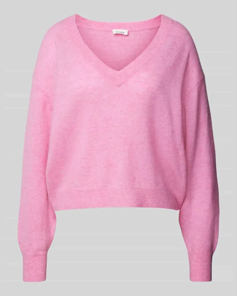 American Vintage Strickpullover aus Woll-Mix mit Kaschmir-Anteil Modell 'RAXOW Hellrosa