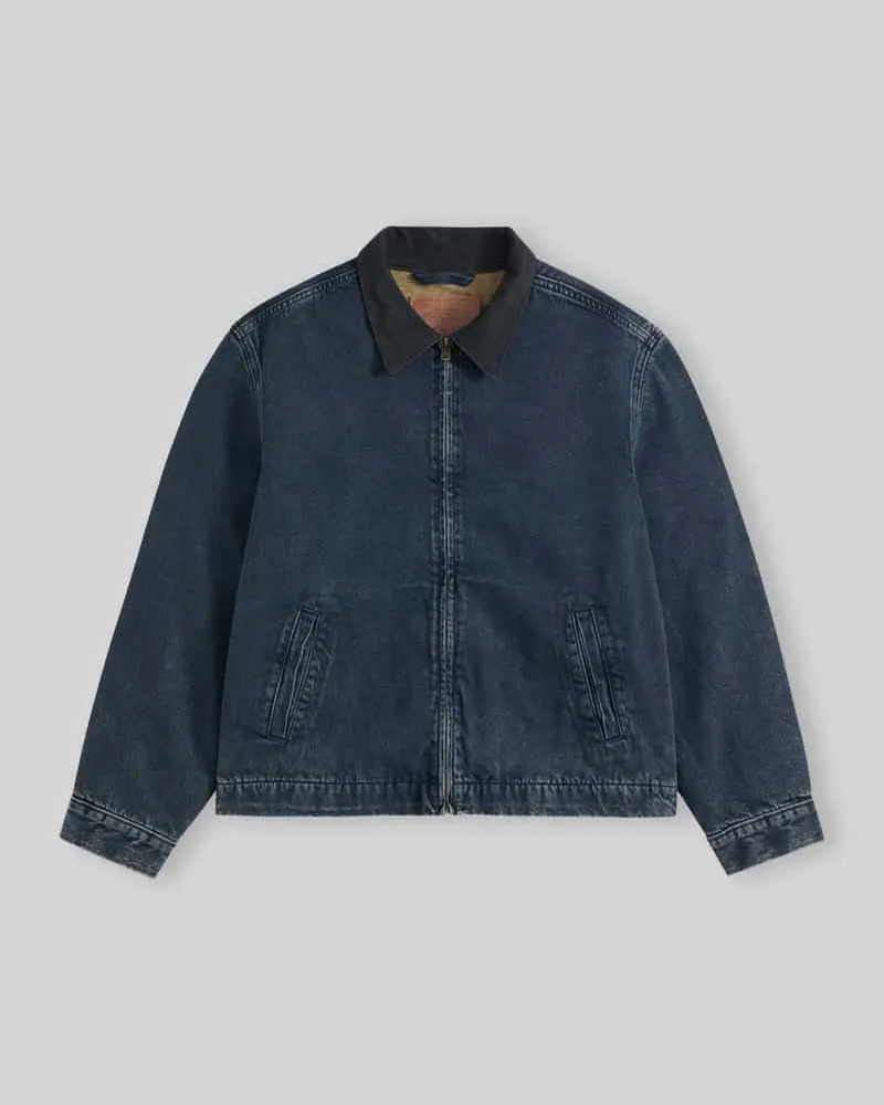 Levi's Jeansjacke mit kontrastierendem Kragen Dunkelblau