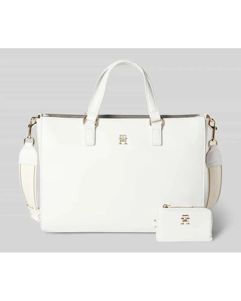 Tommy Hilfiger Handtasche in unifarbenem Design Modell 'Joy Offwhite