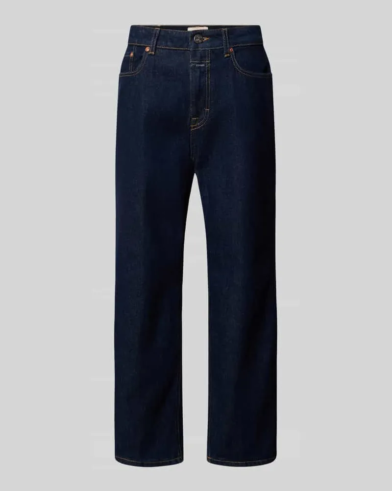 Closed Straight Fit Jeans aus elastischem Baumwoll-Mix Modell 'MILO Dunkelblau