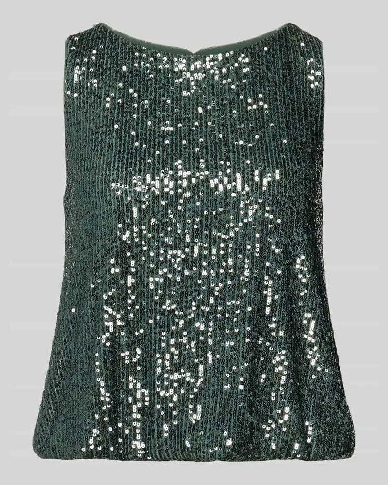 Vera Mont Top mit Pailletten und Rundhalsausschnitt Gruen