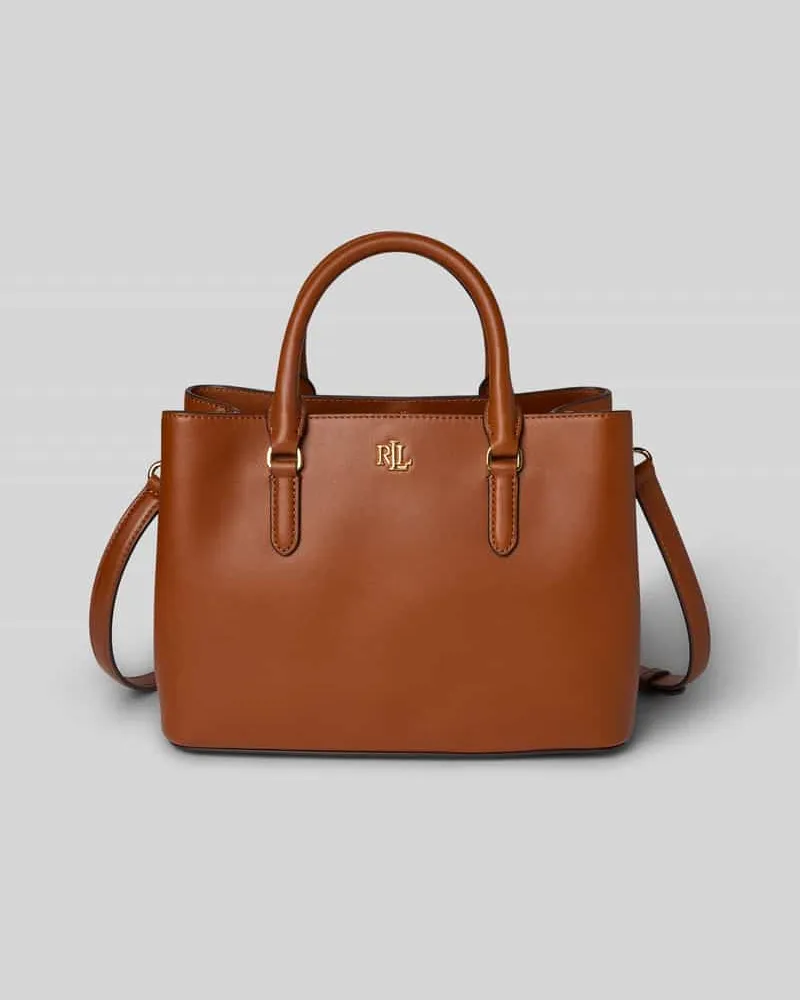 Ralph Lauren Handtasche mit Tragehenkel Modell 'MARCY Cognac