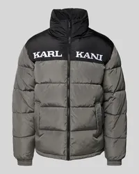 Karl Kani Steppjacke mit Label-Stitching Anthrazit