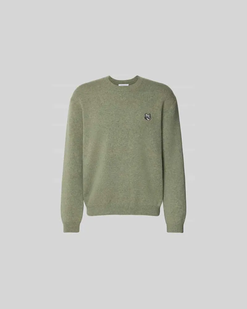 Kitsuné Pullover mit Label-Stitching Beige