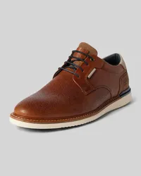 Bullboxer Lederschnürschuhe mit Strukturmuster Modell 'FLIN Cognac