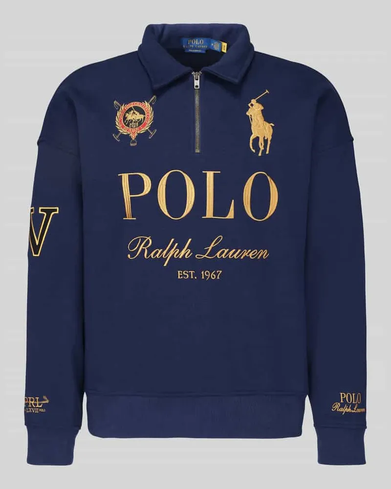 Ralph Lauren Sweatshirt mit großem Logo-Print Marine