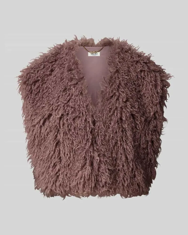 Liu Jo Cropped Weste aus Kunstfell Modell 'GILET Altrosa
