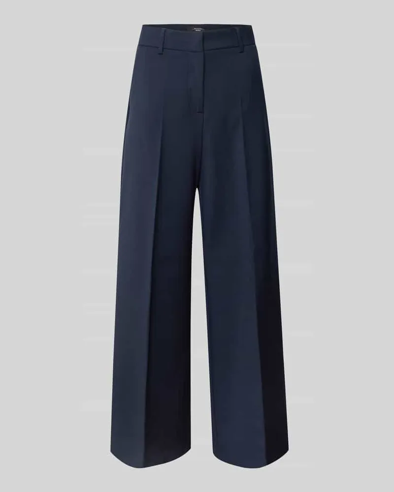 Max Mara Loose Fit Weite Hose aus reiner Schurwolle Modell 'VISIVO Marine