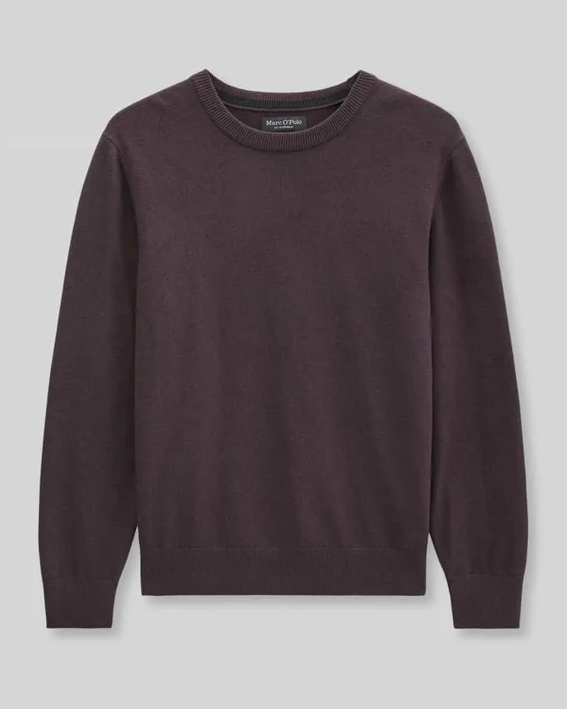 Marc O'Polo Regular Fit Pullover aus Baumwoll-Mix mir Schurwoll-Anteil Bordeaux