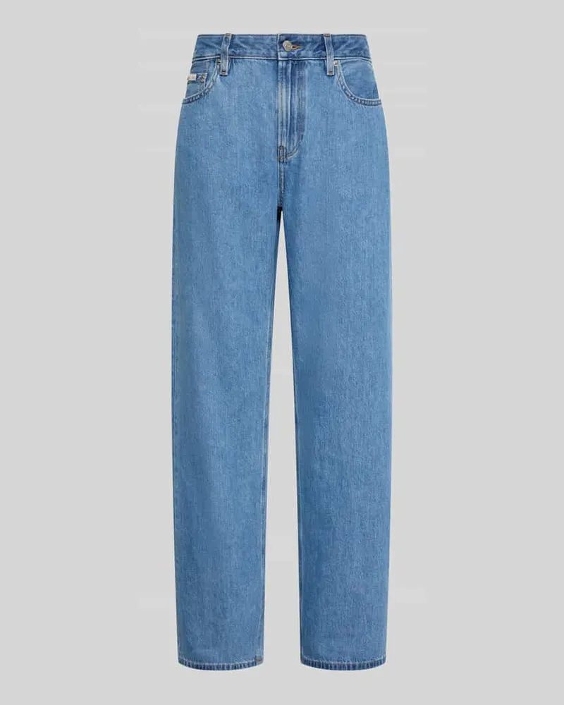 Calvin Klein Straight Fit Jeans aus reiner Baumwolle Jeansblau