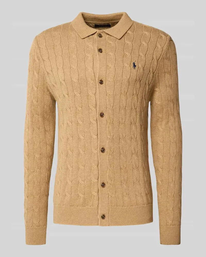 Ralph Lauren Strickjacke mit Knopfleiste Beige