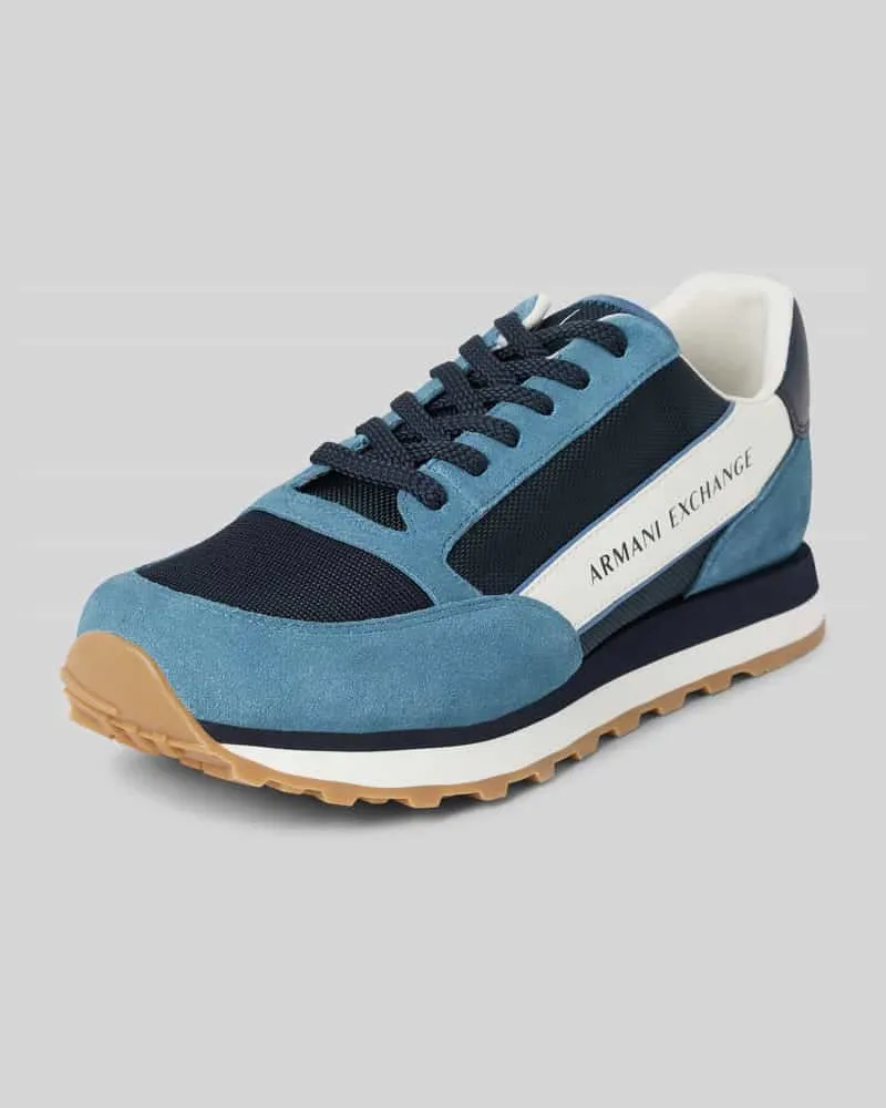 Armani Exchange Sneaker mit Label-Print Marine