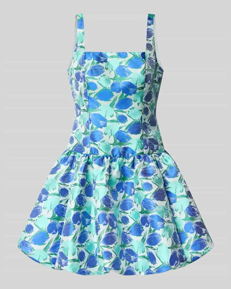 Adrianna Papell Cocktailkleid mit Karree-Ausschnitt Blau