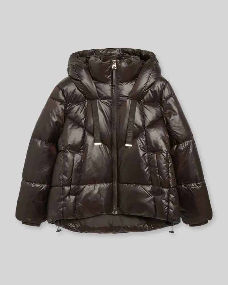 S.Oliver Pufferjacke mit Kapuze Schoko