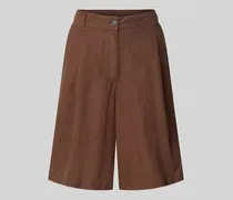 Bermudas aus Leinen mit Paspeltaschen