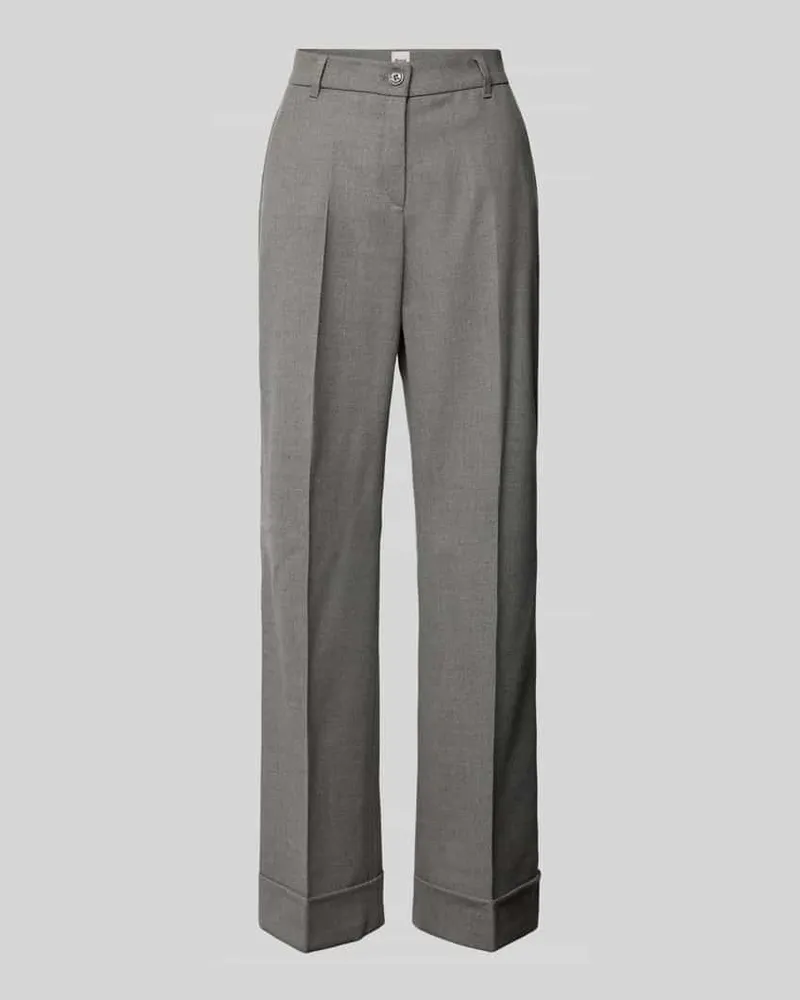 Brax Regular Fit Stoffhose aus Schurwoll-Mix Modell 'STYLE.MAINE Mittelgrau