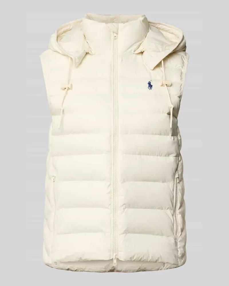 Ralph Lauren Steppweste mit Stehkragen Ecru