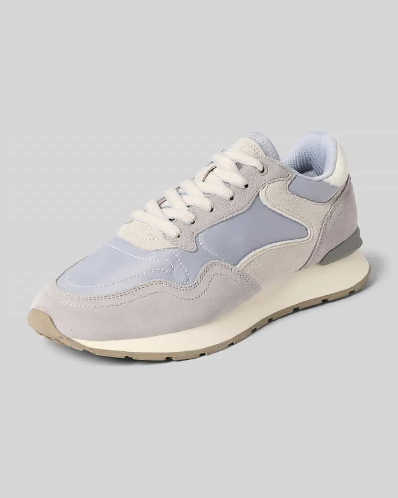 HOFF Sneaker aus Leder-Mix mit Logo-Detail Modell 'City Hellblau